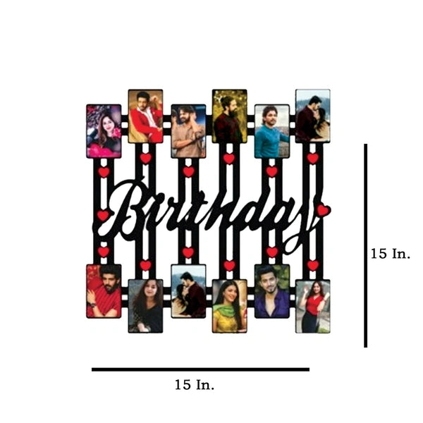 Birthday - MDF Wall Collage Frame