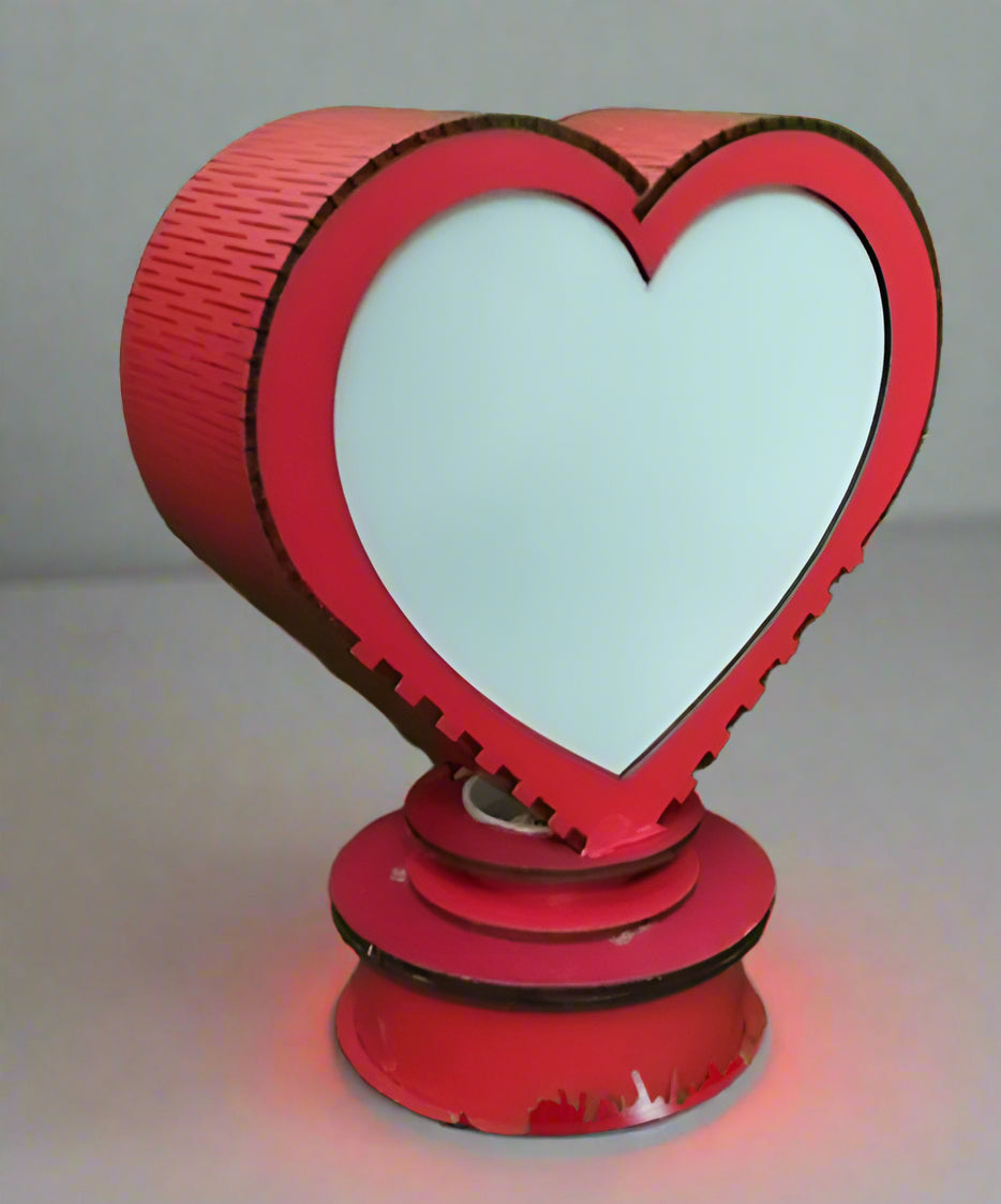 Heart Shape Rotating Lamp