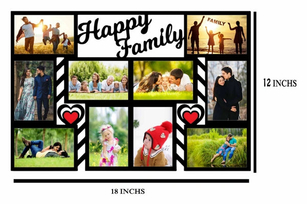 Happy Family - MDF Wall Collage Frame