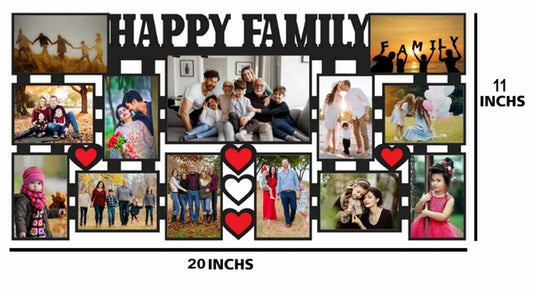 Happy Family - MDF Wall Collage Frame