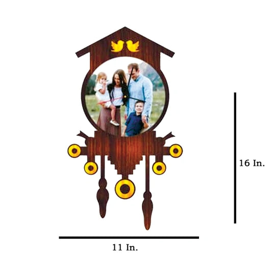 Single Pic With Clock - MDF Wall Collage Frame