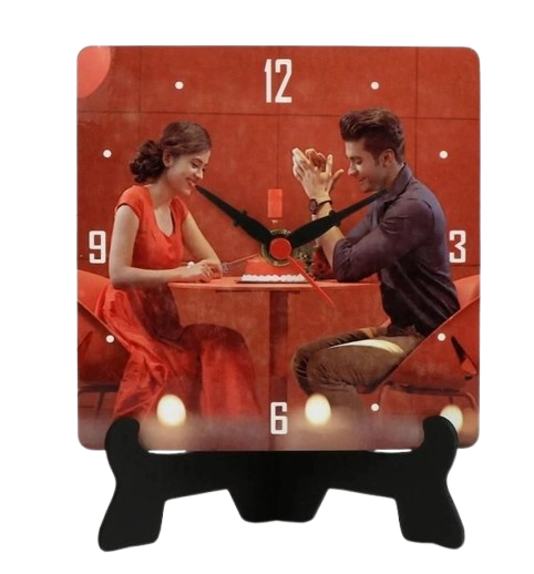 Small Table Clock Photo Frame