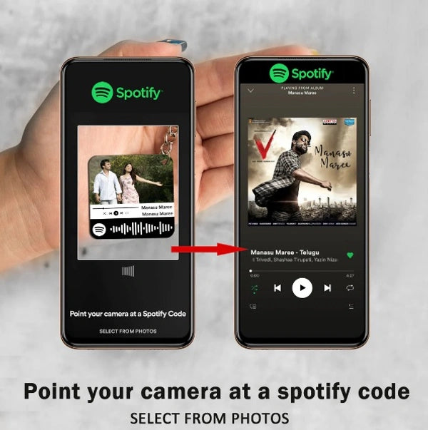 Spotify MDF Keychain