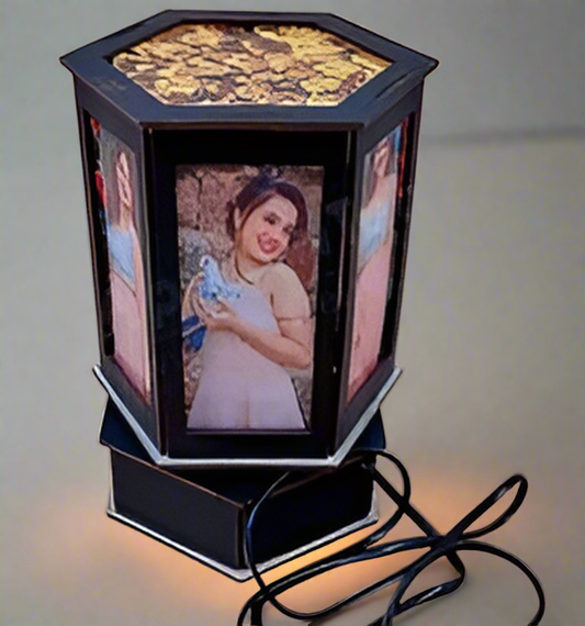 Hexagon Rotating Lamp