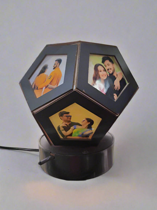 Pentagon Rotating Lamp - Black