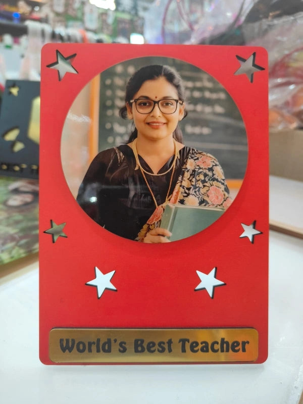 World's Best Teacher - Black MDF Table Frame