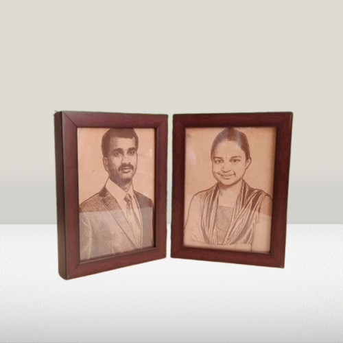 5x7" Inch - Etched Together Book Type Frame