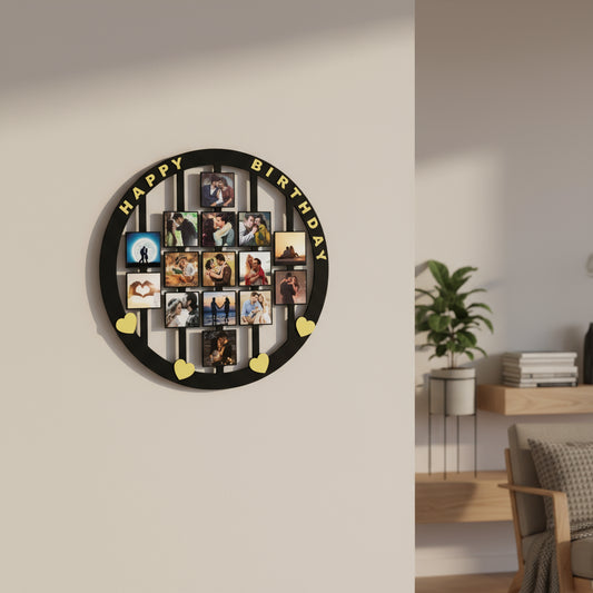 Happy Birthday - MDF Wall Collage Frame
