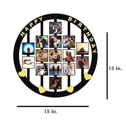 Happy Birthday - MDF Wall Collage Frame