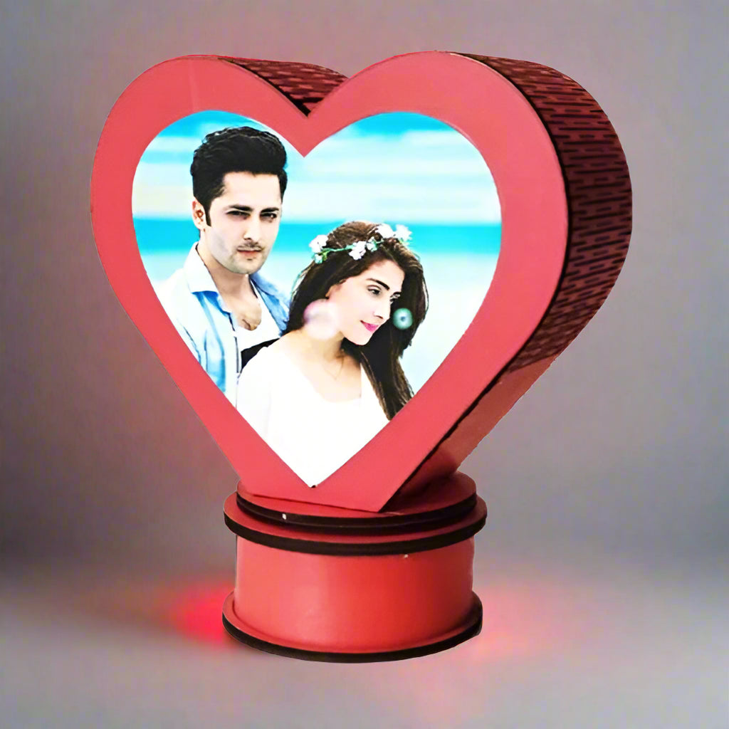 Heart Shape Rotating Lamp