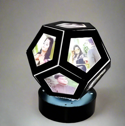 Pentagon Rotating Lamp - Black