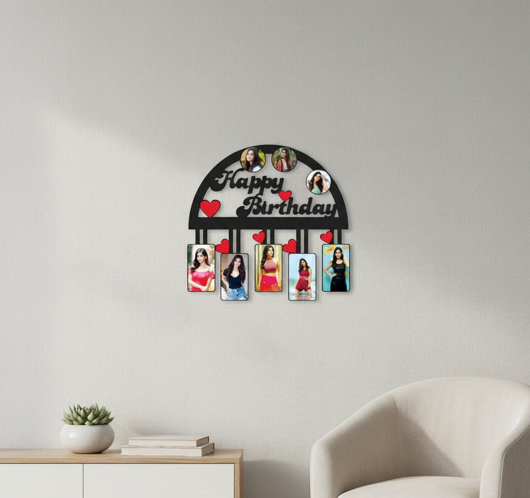 Happy Birthday - MDF Wall Collage Frame