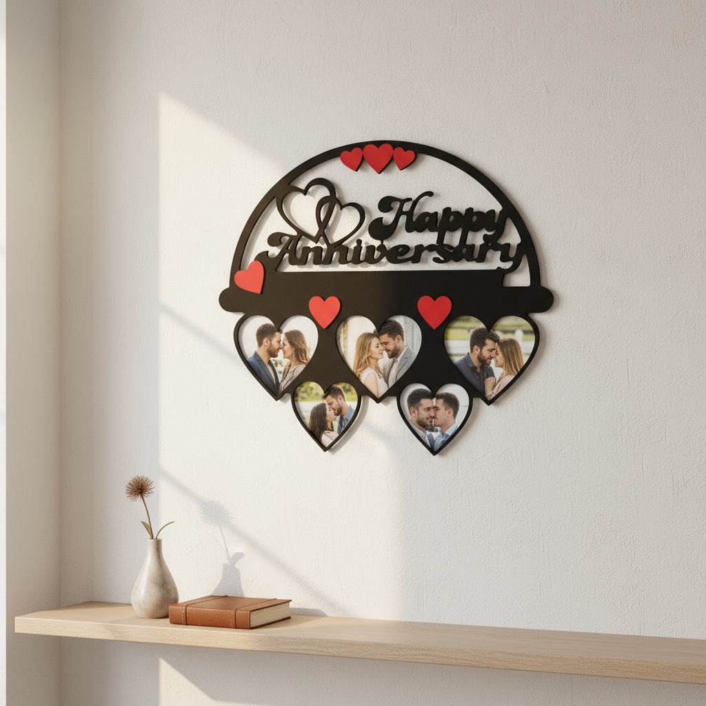 Happy Anniversary - MDF Wall Collage Frame