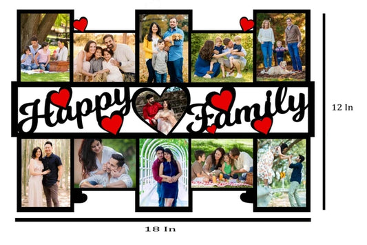 Happy Family - MDF Wall Collage Frame