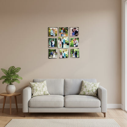 9 Pics Squares - MDF Wall Collage Frame