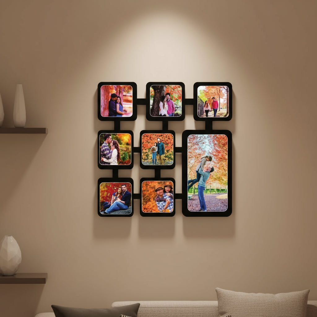 8 Pics - MDF Wall Collage Frame