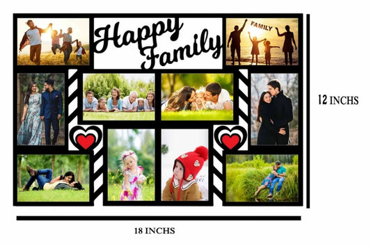 Happy Family - MDF Wall Collage Frame