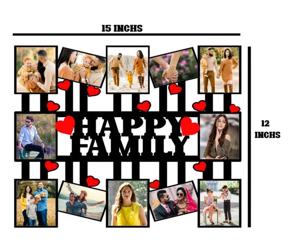 Happy Family - MDF Wall Collage Frame