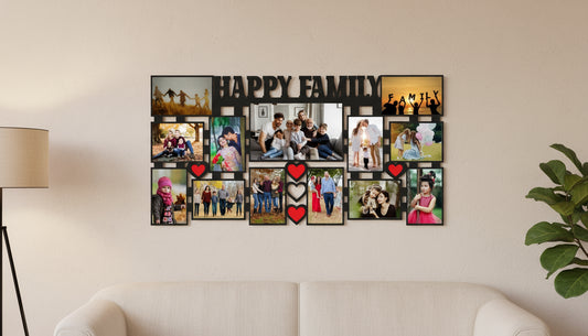 Happy Family - MDF Wall Collage Frame