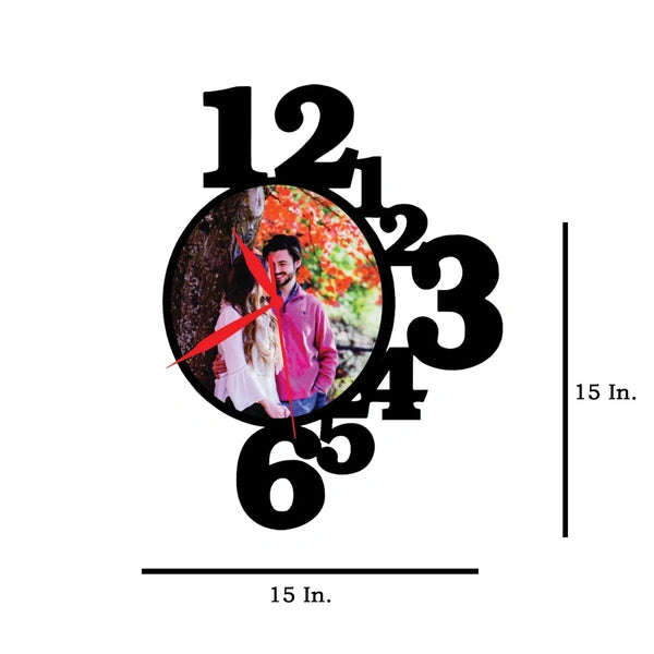 Single Pic with Clock - MDF Wall Collage Frame