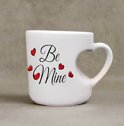 White Mug - Heart Cut