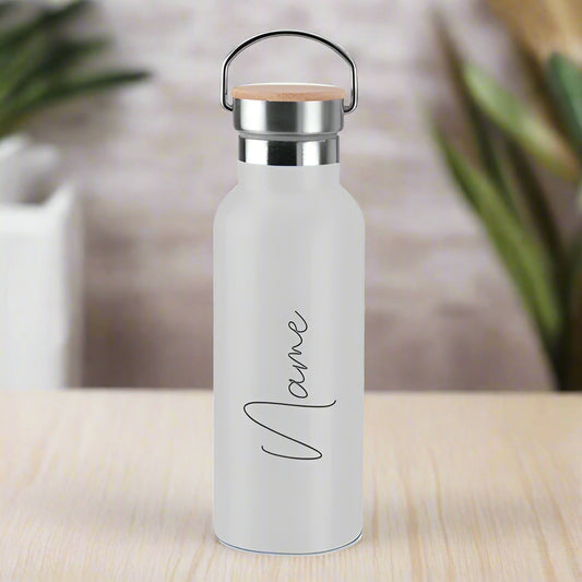 600ml Wooden Cork Steel Water Bottle