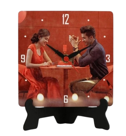 Small Table Clock Photo Frame