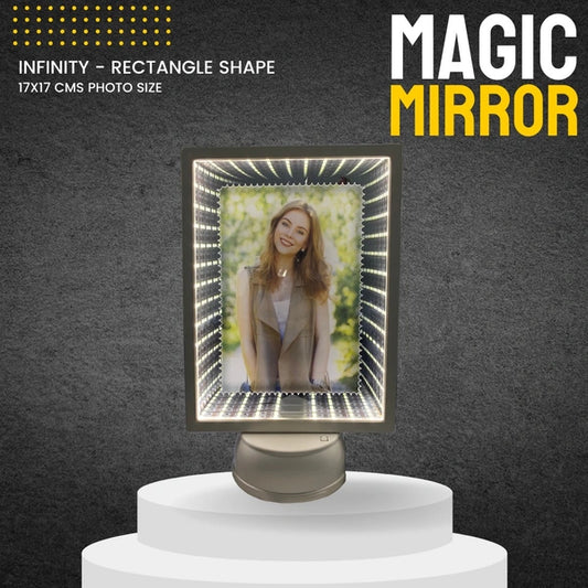 White Rectangle Infinity Magic Mirror - 5D