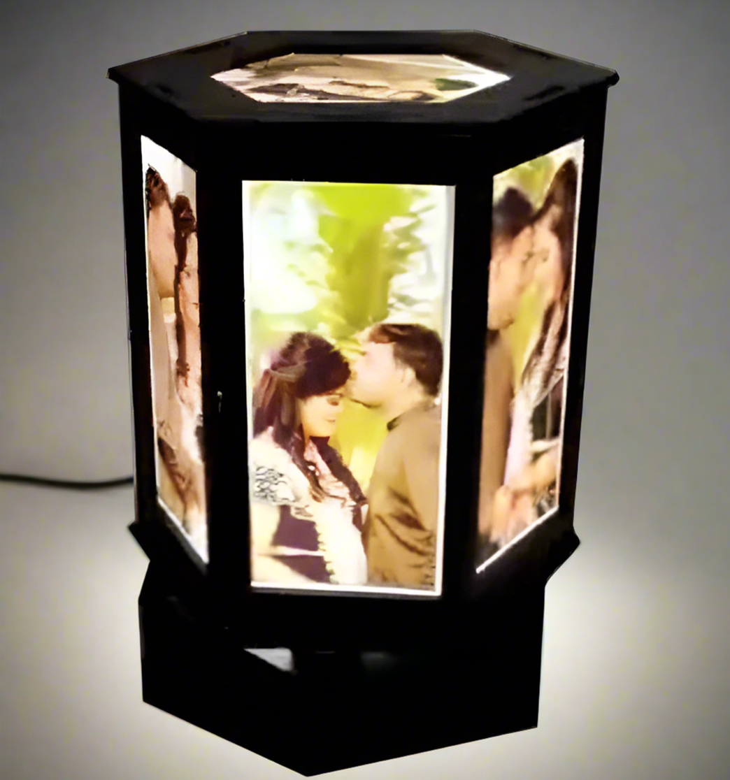 Hexagon Rotating Lamp