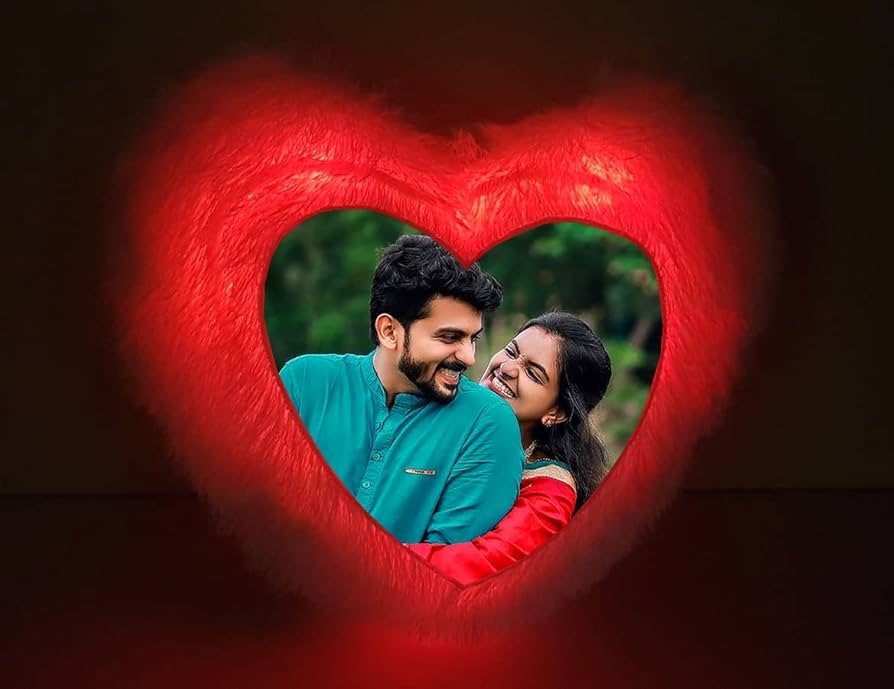 RGB LED Fur Pillow - Heart Shape