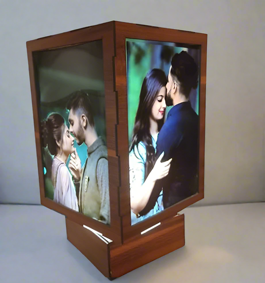 Rotating Lamp - Medium Size - Brown color