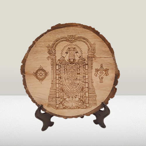 8x8" Inch - Natural Round Wood