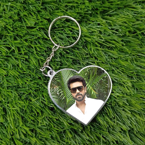 Metal Glitter Keychain - Heart Shape