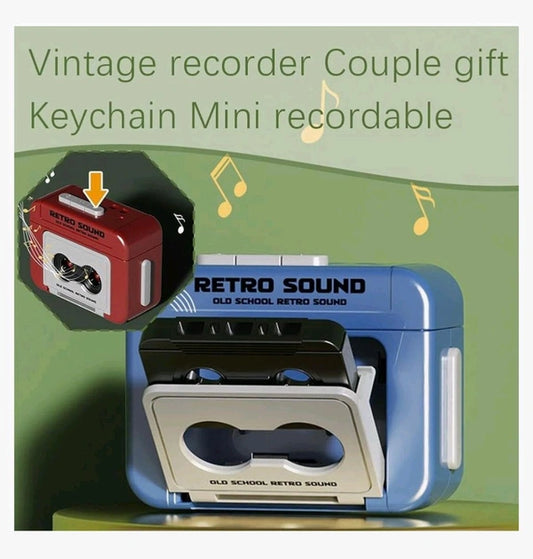Vintage Voice Recorder Keychain