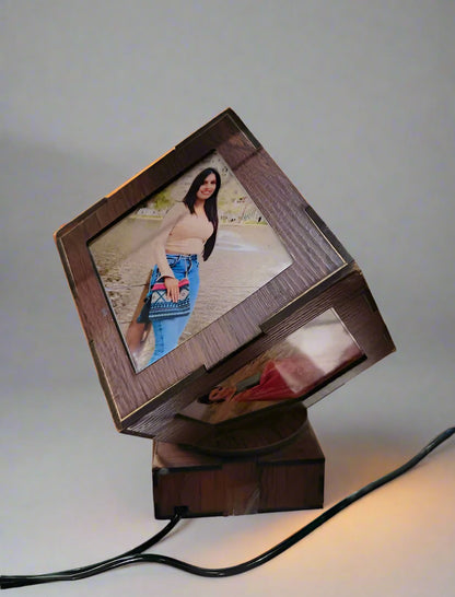 Square Cube Rotating Lamp