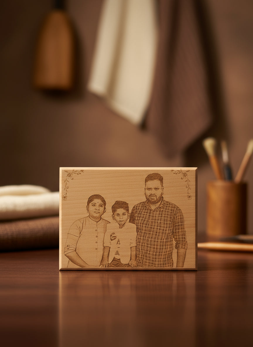 4x6" Inch - Engraved Wooden Plaque