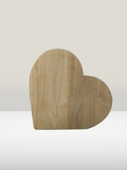 9x8" Inch - Heart Shape Engraved Wooden Plaque