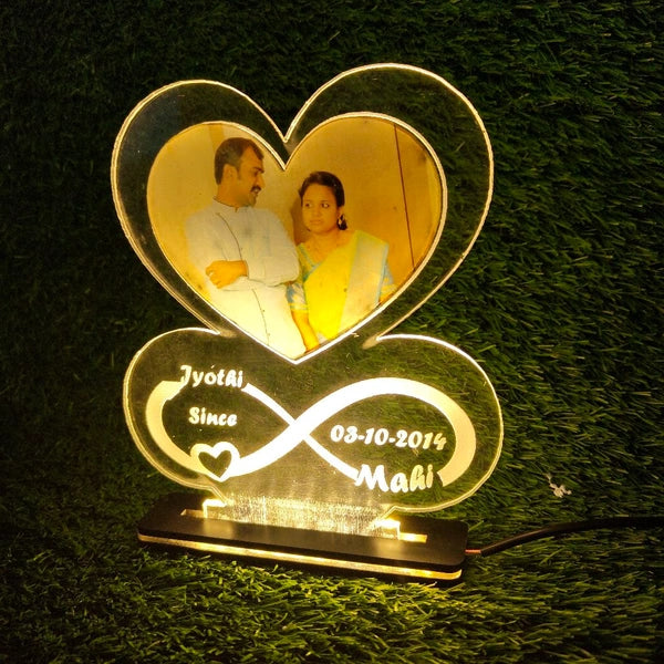 Infinity Love with Photo Acrylic - Single LED