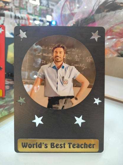 World's Best Teacher - Black MDF Table Frame