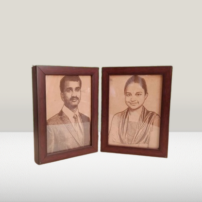 5x7" Inch - Etched Together Book Type Frame