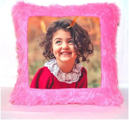 Fur Pillows - Square Shape - Pink